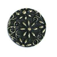 Emenee OR160-ABR Premier Collection Small Flower Filigree 1-1/8 inch x 1-1/8 inch in Antique Matte Brass Floral Series